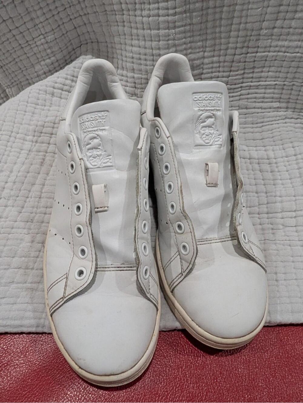 Adidas Men's Stan Smith White Shoes Size 9 No Laces